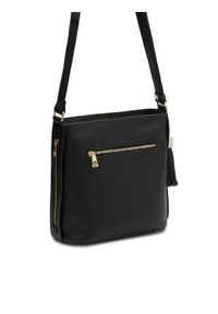 Kazar - Czarna skórzana listonoszka z chwostem. Kolor: czarny. Materiał: skórzane. Styl: elegancki, casual, klasyczny #4