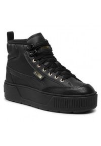 Buty do chodzenia damskie Puma Karmen Mid. Wysokość cholewki: za kostkę. Zapięcie: sznurówki. Kolor: czarny. Materiał: guma, materiał, syntetyk. Szerokość cholewki: normalna. Sport: turystyka piesza