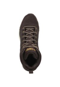 Buty do chodzenia męskie K-Swiss Vista Trainer Mid. Kolor: brązowy. Materiał: skóra, syntetyk, tkanina, materiał. Szerokość cholewki: normalna. Sport: turystyka piesza