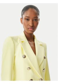 Maryley Marynarka 26EB139/43LE Żółty jasny Regular Fit. Kolor: żółty. Materiał: syntetyk #4
