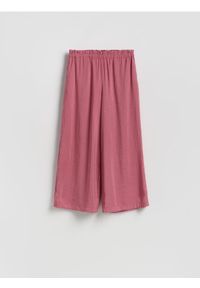 Reserved - Spodnie z modalem - jasnofioletowy. Kolor: fioletowy. Materiał: tkanina #1