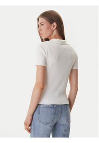 DKNY Polo DJ6R0236 Écru Regular Fit. Typ kołnierza: polo. Materiał: wiskoza #2