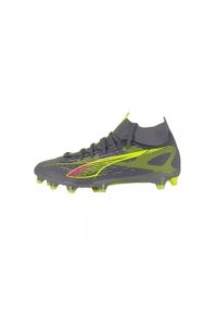 Puma - Buty piłkarskie męskie PUMA Ultra 5 Match+ FG/AG matte aged alert/puma aged. Kolor: szary, żółty, wielokolorowy. Sport: piłka nożna