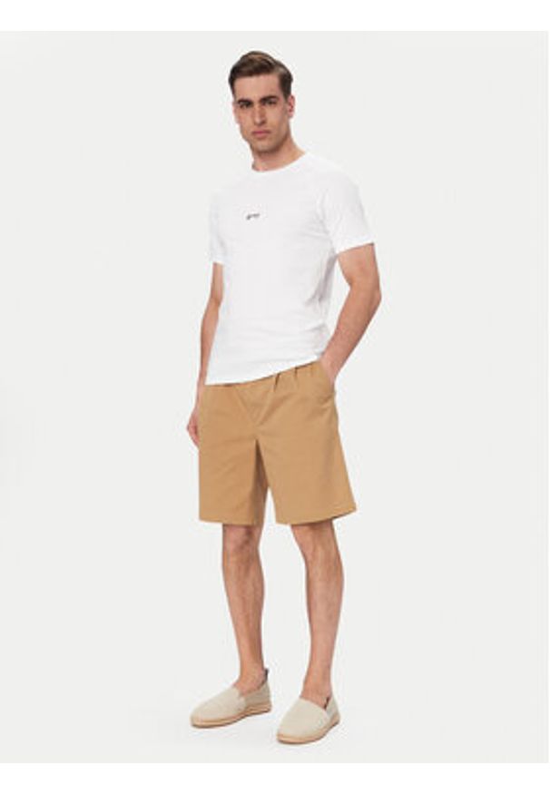 BOSS T-Shirt 50517970 Biały Slim Fit. Kolor: biały. Materiał: bawełna