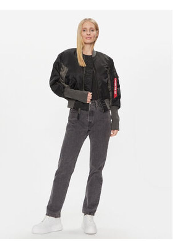 Alpha Industries Kurtka bomber MA-1 Cyber 108008 Czarny Regular Fit. Kolor: czarny. Materiał: syntetyk