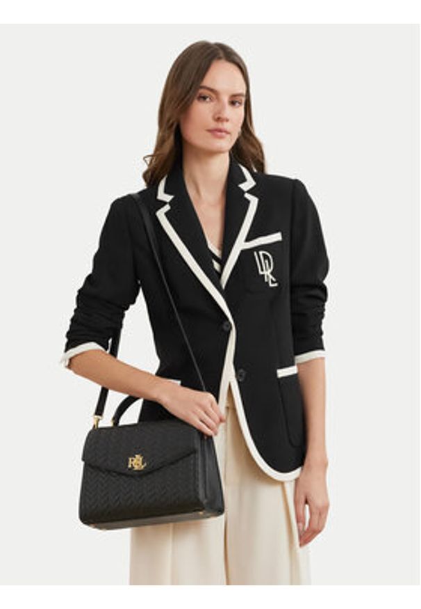 Lauren Ralph Lauren - LAUREN RALPH LAUREN Torebka 431966766003 Czarny. Kolor: czarny. Materiał: skórzane