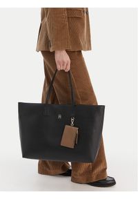 TOMMY HILFIGER - Tommy Hilfiger Torebka Th Icon Tote AW0AW18173 Czarny. Kolor: czarny. Materiał: skórzane #1