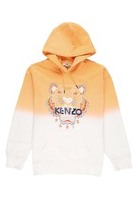 Kenzo - KENZO - Pomarańczowa gradientowa bluza z tygrysem. Typ kołnierza: kaptur. Kolor: biały. Materiał: bawełna. Wzór: gradientowy. Sezon: lato #4