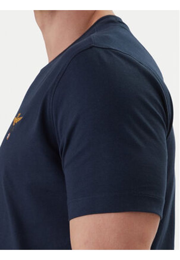 Aeronautica Militare T-Shirt 261TS1580UJ00372 Granatowy Regular Fit. Kolor: niebieski. Materiał: bawełna