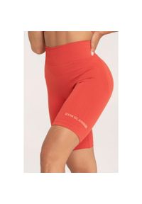 GYM GLAMOUR - Bikery fitness damskie Gym Glamour push up 2.0. Kolor: pomarańczowy. Sport: fitness