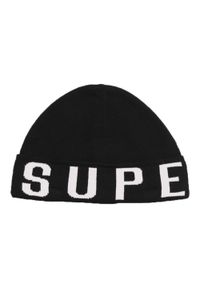 Czapka turystyczna zimowa damska Superdry Logo Beanie. Kolor: czarny. Materiał: akryl. Sezon: zima #1