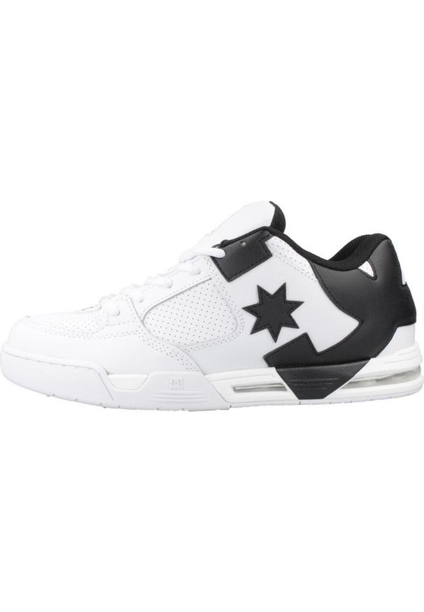 DC Shoes - Buty DC DC COMMAND Biały. Kolor: niebieski. Materiał: skóra, syntetyk, materiał. Szerokość cholewki: normalna. Sport: turystyka piesza