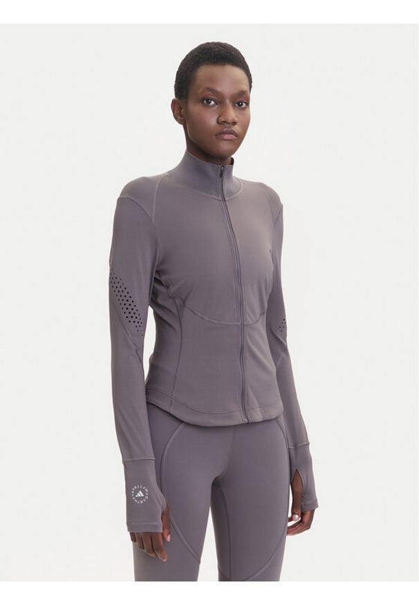 Adidas by Stella McCartney - adidas by Stella McCartney Koszulka techniczna Training Midlayer JW4553 Szary Slim Fit. Kolor: szary. Materiał: syntetyk