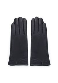 Wittchen - Damskie rękawiczki ze skóry z przeszyciami czarne. Kolor: czarny. Materiał: skóra. Wzór: aplikacja. Sezon: zima. Styl: klasyczny #2