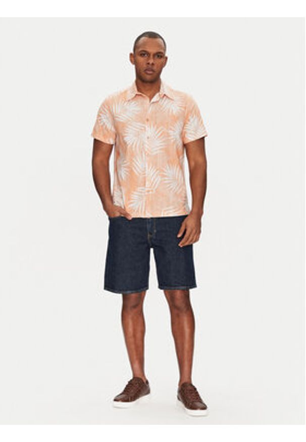 Guess Koszula M5GH68 WH3A0 Pomarańczowy Regular Fit. Kolor: pomarańczowy. Materiał: bawełna