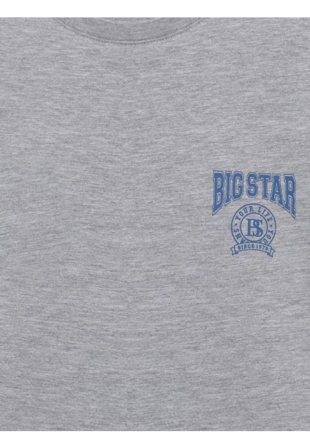 Big-Star - Koszulka chłopięca z nadrukiem szara Rafer 902. Kolor: szary. Materiał: dzianina, materiał, dresówka, skóra, jeans. Wzór: nadruk. Styl: sportowy, klasyczny, młodzieżowy