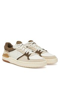 Clarks Sneakersy Courtlite2 Lo 26181287 Beżowy. Kolor: beżowy. Materiał: skóra, zamsz #3