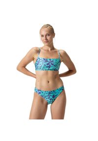 Strój pływacki dwuczęściowy damski Speedo Printed Adjustable Thinstrap. Kolor: niebieski