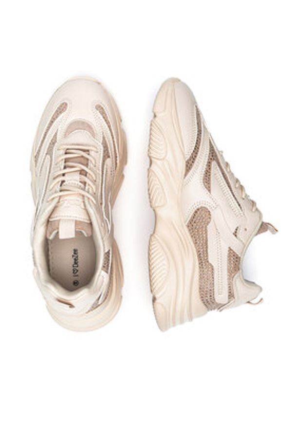 DeeZee Sneakersy WAG1250003A Beżowy. Kolor: beżowy. Materiał: materiał
