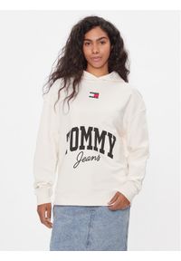 Tommy Jeans Bluza New Varsity DW0DW16399 Biały Oversize. Kolor: biały. Materiał: bawełna