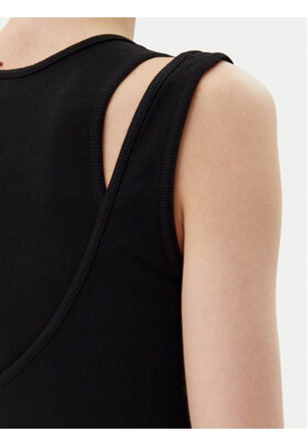 Karl Lagerfeld Jeans Sukienka codzienna A2W13032 Czarny Slim Fit. Okazja: na co dzień. Kolor: czarny. Materiał: bawełna. Typ sukienki: proste. Styl: casual