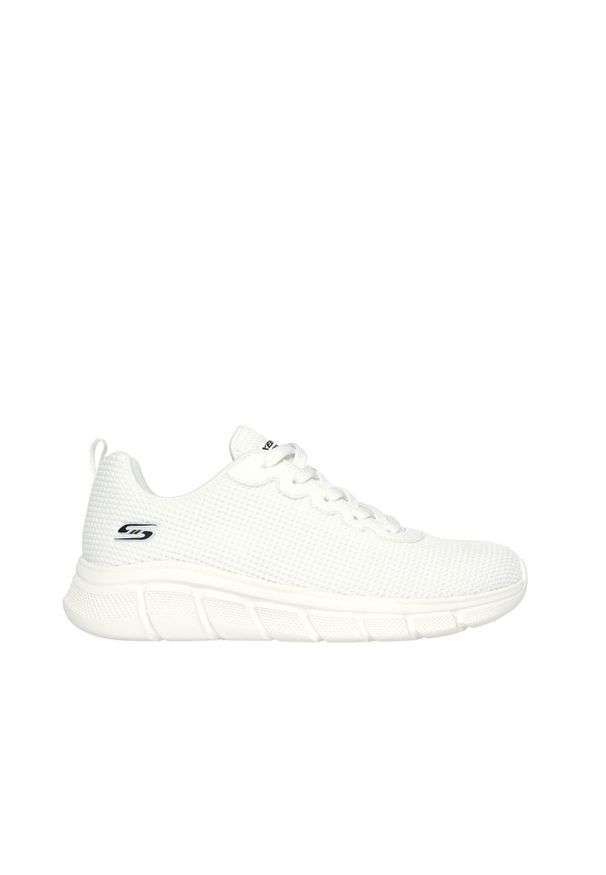 skechers - Buty do chodzenia damskie Skechers 117346W. Kolor: biały. Materiał: materiał, syntetyk. Szerokość cholewki: normalna. Sport: turystyka piesza