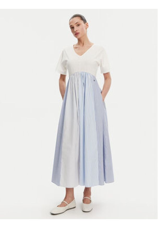 Weekend Max Mara Sukienka codzienna Brozno 2515621082 Biały Relaxed Fit. Okazja: na co dzień. Kolor: biały. Materiał: bawełna. Typ sukienki: proste. Styl: casual