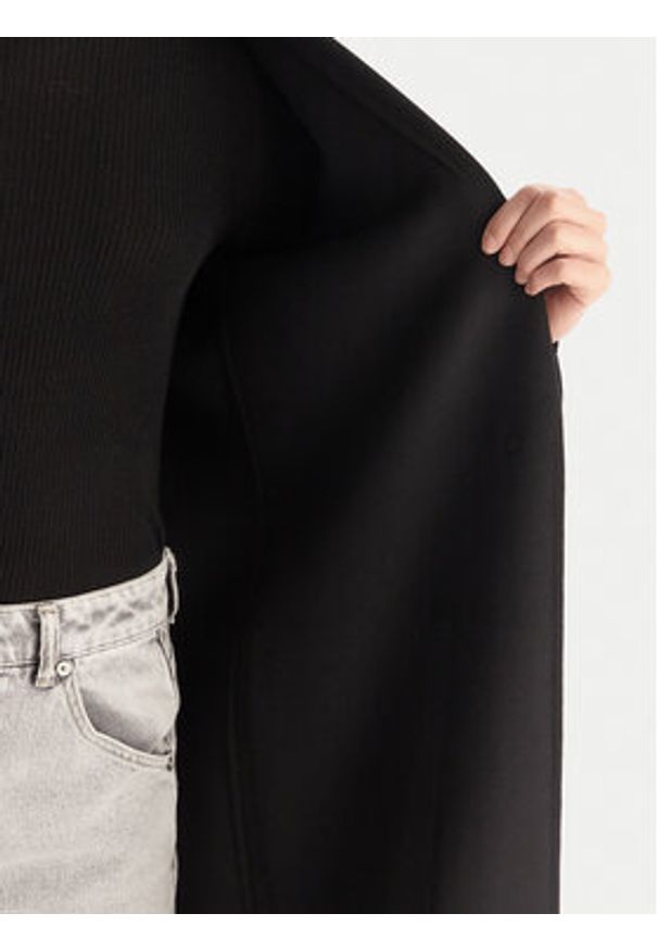 ViCOLO Płaszcz wełniany TF0002 Czarny Regular Fit. Kolor: czarny. Materiał: syntetyk