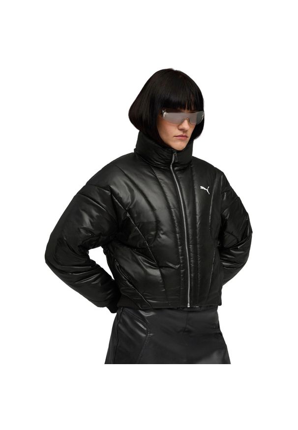 Kurtka Puma Dare To Puffer Jacket, Kobiety. Kolor: czarny. Materiał: poliester, materiał. Sport: turystyka piesza