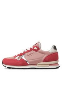 Pepe Jeans Sneakersy Brit Heritage W PLS31474 Różowy. Kolor: różowy. Materiał: materiał #6