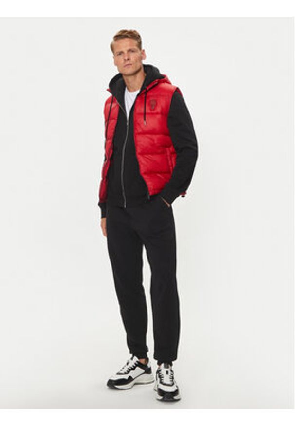Karl Lagerfeld - KARL LAGERFELD Kamizelka Vest 505091 543590 Czerwony Regular Fit. Typ kołnierza: dekolt w karo. Kolor: czerwony. Materiał: syntetyk