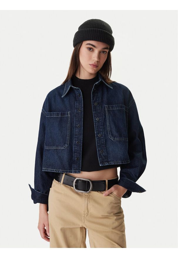 G-Star RAW - G-Star Raw Koszula jeansowa D26851-E090 Granatowy Boxy Fit. Kolor: niebieski. Materiał: bawełna