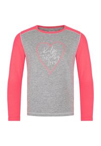 Dziewczęca koszulka z długim rękawem Kilpi SONIER-JG. Kolor: szary, fioletowy, wielokolorowy. Długość rękawa: długi rękaw. Długość: długie. Sport: turystyka piesza #1