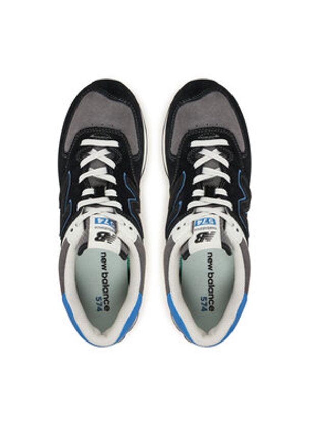 New Balance Sneakersy U574QRB Czarny. Kolor: czarny. Materiał: skóra, zamsz. Model: New Balance 574