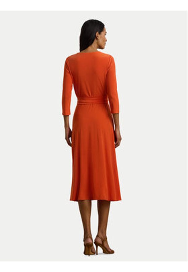 Lauren Ralph Lauren - LAUREN RALPH LAUREN Sukienka koktajlowa 250769904041 Pomarańczowy. Kolor: pomarańczowy. Materiał: syntetyk. Styl: wizytowy