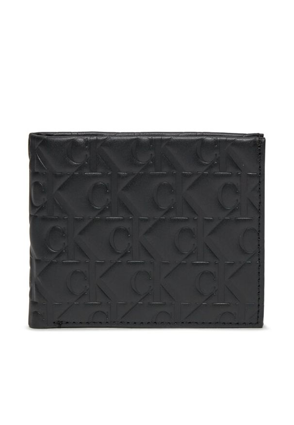 Calvin Klein Duży Portfel Męski Logo Print Bifold Id K50K511435 Czarny. Kolor: czarny. Materiał: skóra. Wzór: nadruk