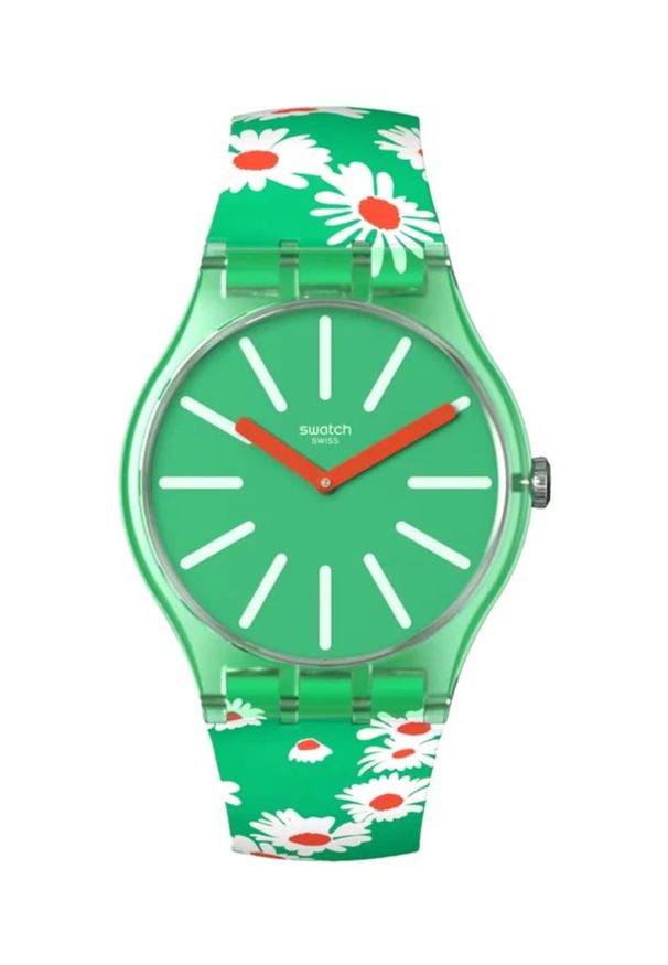 SWATCH ZEGAREK MEADOW FLOWERS SO29G104. Materiał: tworzywo sztuczne, akryl. Styl: młodzieżowy