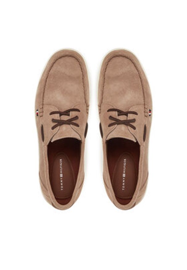 TOMMY HILFIGER - Tommy Hilfiger Półbuty Modern Light Hybrid Suede Boat S FM0FM05352 Brązowy. Kolor: brązowy. Materiał: zamsz, skóra