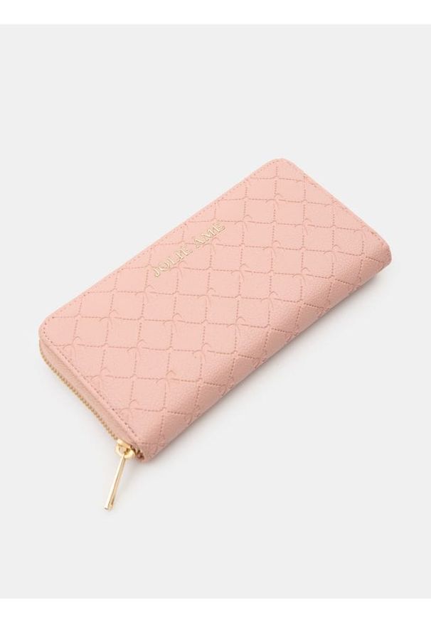 Sinsay - Portfel ze strukturalnym zdobieniem - różowy. Kolor: różowy. Wzór: aplikacja