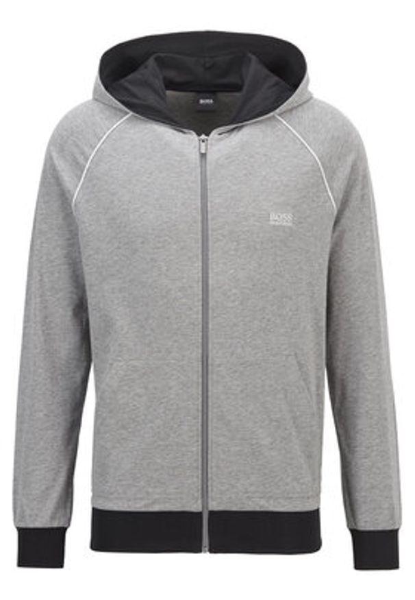 BOSS - Boss Bluza Mix&Match Jacket H 50381879 Szary Regular Fit. Kolor: szary. Materiał: bawełna