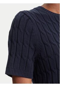 TOMMY HILFIGER - Tommy Hilfiger Sweter WW0WW45656 Granatowy Regular Fit. Kolor: niebieski. Materiał: bawełna #3