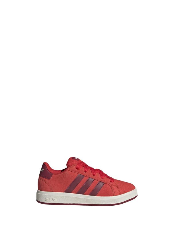 Adidas - Buty Grand Court 00s Kids. Kolor: biały, czerwony, wielokolorowy, czarny. Materiał: materiał