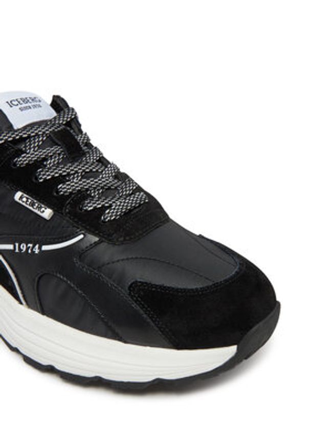 Iceberg Sneakersy IU1758 Czarny. Kolor: czarny. Materiał: materiał