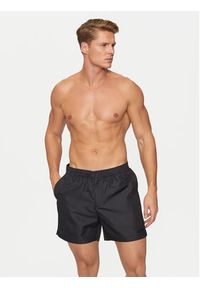 Calvin Klein Swimwear Szorty kąpielowe KM0KM01084 Czarny Slim Fit. Kolor: czarny. Materiał: syntetyk