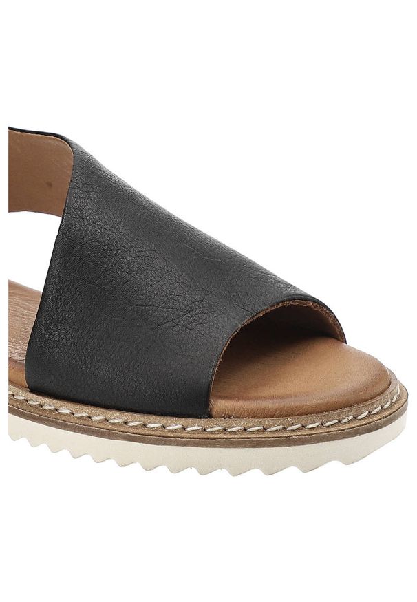 Czarne Sandały Artiker Wygodne Skórzane Buty. Kolor: czarny. Materiał: skóra. Sezon: lato. Styl: klasyczny