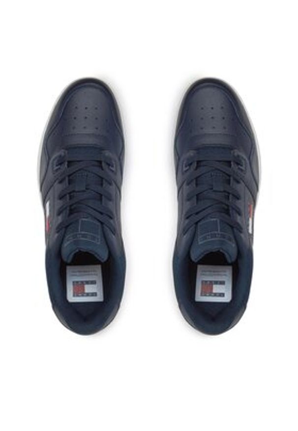 Tommy Jeans Sneakersy Tjm Retro Basket Ess EM0EM01395 Granatowy. Kolor: niebieski. Materiał: skóra