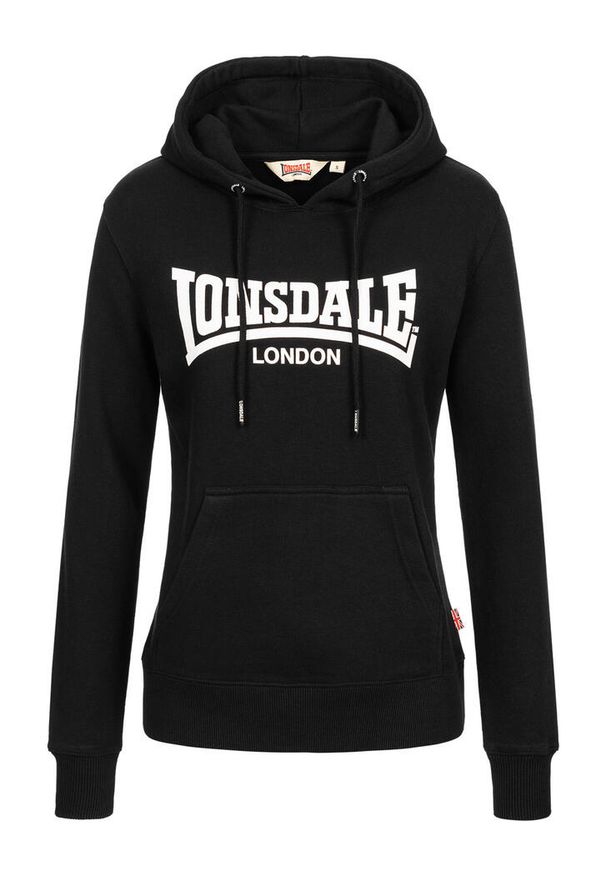 Bluza damska z kapturem Lonsdale Flookburgh. Typ kołnierza: kaptur. Kolor: czarny