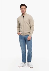 Volcano - Rozpinany sweter S-NATAN. Typ kołnierza: kołnierzyk stójkowy, golf. Kolekcja: plus size. Materiał: poliamid, materiał, bawełna. Długość: długie. Styl: klasyczny