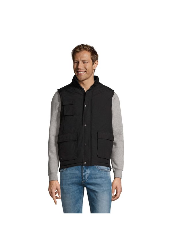 SOL'S - Kurtka Unisex Dla Dorosłych Wells Ripstop. Kolor: czarny