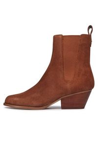 MICHAEL Michael Kors Sztyblety Kinlee Bootie 40F3KNME5S Brązowy. Kolor: brązowy. Materiał: skóra, zamsz